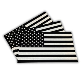 3 Pack Subdued USA American Flag Decal (5"x3") – Reflective Tactical US Military Army Navy Vinyl Bumper Stickers for Car, Truck, RV, SUV or Boat Window Accessories