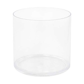 Flower Acrylic Vase Decorative Centerpiece for Home or Wedding by Royal Imports - Break Resistant - 4" Cylinder by 4" Tall