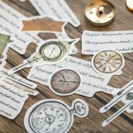 Scrapbook Accessories Stickers Kit，Pcs Scrapbooking Supplies Vintage Washi Journaling Stickers for Adults，Aesthetic Kindle Book Stickers Craft Supplies for Scrapbooking，Card Making(Day and Night