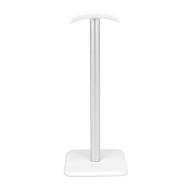 HSFU Headphone Stand with Rounded Corners, TPU Tray, Non-Slip Wide Base, Curve Suitable for Business (White)