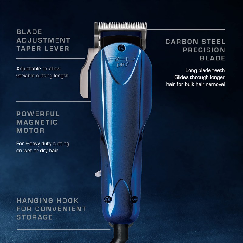 Red Pro Titanium Hair Clipper Made in USA from Imported