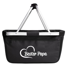 Huuraa Einkaufskorb Bester Papa Herz Geschenk 20 Liter Black Bester Papa Geschenkidee
