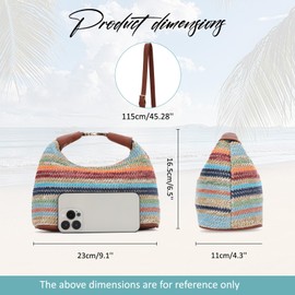 Fecialy Straw Bag for Women Small Raffia Purses Summer Beach Crossbody Bag Vacation Straw Woven Handbag 2025
