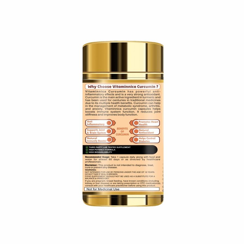 Vitaminnica Curcumin 95 | High Strength Curcumin Capsules containing 96.9%