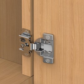 Chibery 20 Pack 1/2" Overlay 3D Soft Close Concealed Hinge, Face Frame Door, Small Angle Slow Close, Self Closing Hidden Satin Nickel, 105° Concealed Stainless Steel Hinges for Kitchen Cabinet Door