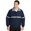 PA Challenger Jacket with Reflective Taping L True Navy/Grey Heather/Reflective