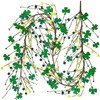 Winlyn 5.2 Ft Artificial St Patrick's Day Garland Lucky Shamrock