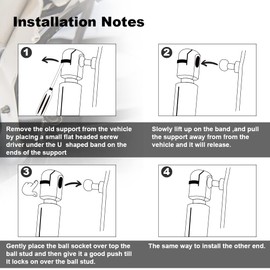 G-PLUS 26.38" Gas Strut Lid Support Gas Shocks Compatible with 2013-2016 Toyota Avalon Fit 2012-2016 Toyota Camry,Rear Liftgate & Rear Window,Silver Hood Struts 2PCS