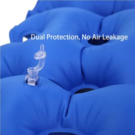 2 Pack Inflatable Seat Cushions for Pressure Relief - Ideal Waffle Cushion for Prolonged Sitting - Wheelchair Cushion for Pressure Sore - Ideal Seat Cushion with with Inflatable Pump - Purple and Blue