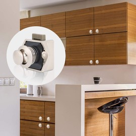 Pack of 10 Push Button Catch Door Lock Metal Push Button Rotary Knob Lock for Motorhome Caravan Van Yacht Drawer Cabinet Door (Pearl Nickel)