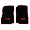 AFM NEW! 1968-1972 CHEVELLE Floor Mats Black Carpet Embroidered Red