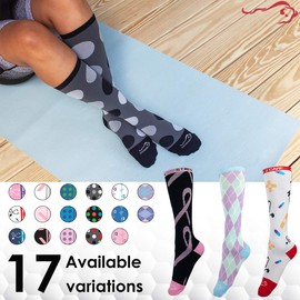 ZAYAAN HEALTH Here 2 Care Compression Socks (12-15 mm/Hg) | Anti-fatigue, Comfortable, Odor & Moisture Resistance - Pack of 3 Pairs