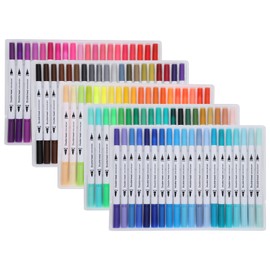 Painting Watercolor Markers Assorted Colors Soft FineLiner Tip Dual Brush Art Supplies(STBG100 Color )