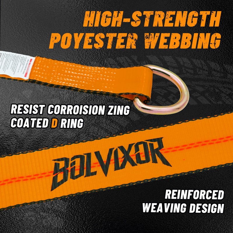 Bolvixor 8 Pack 2" x 96" Lasso Strap - 9900LBS