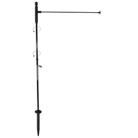 In the Breeze 4583 Pivoting Low-Profile 30 Inches High by 15 Inches Wide Garden Flag Pole, Black