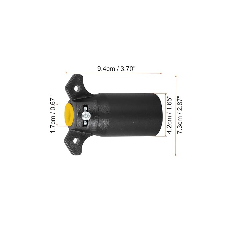 MACHSWON Car Trailer Plug Adaptor Connector 7 Way Pin Round