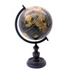 EXERZ SI-7001 Vintage Ball with Wooden Base, Black, 13 cm