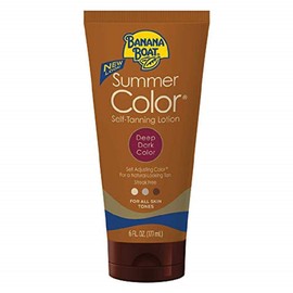 Banana Boat Summer Color Self Tanning Lotion, 6oz | Self Tanner, Deep Dark Color for All Skin Tones, Gradual Tanning Lotion, Sunless Tanner, 6oz