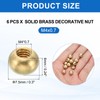 PATIKIL M4x7.5mm Thread Cap Nuts Knob, 6pcs Brass Ball Lamp