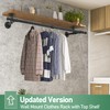 Fobule 48'' Wall Mounted Clothes Rack Iron Industrial Pipe Clothes