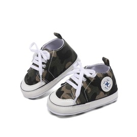 BEIDI Baby Girl Boy Shoes 0-18 Months,Infant Unique Essentials Gifts,Unisex Newborn Doll Slip-on Soft Sole High-top Frist Walking Sneakers (03ArmyGreen,12-18 Months)