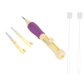 Punzón de Aguja para Bordar, Herramienta de Punzonado Portátil con Kit de Pluma de Aguja de 3 Tamaños, Longitud de Aguja Ajustable, Cómodas Herramientas de Puntada de (Gradiente