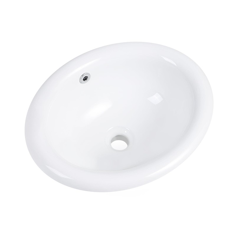 KARAMAG Bathroom Vessel Sink 18'' x 15'' Semi Recessed Bathroom