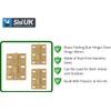 Small Brass Butt Hinges for Cupboard Internal 38mm/1.5-Inch Brass Rising