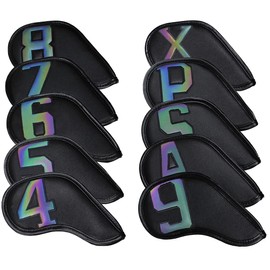 Scott Edward 13PCS Wedge Iron Golf Headcover Set PU Waterproof and Durable Strong Magnetic, Large Numbers Perfect for Most Brand Clubs