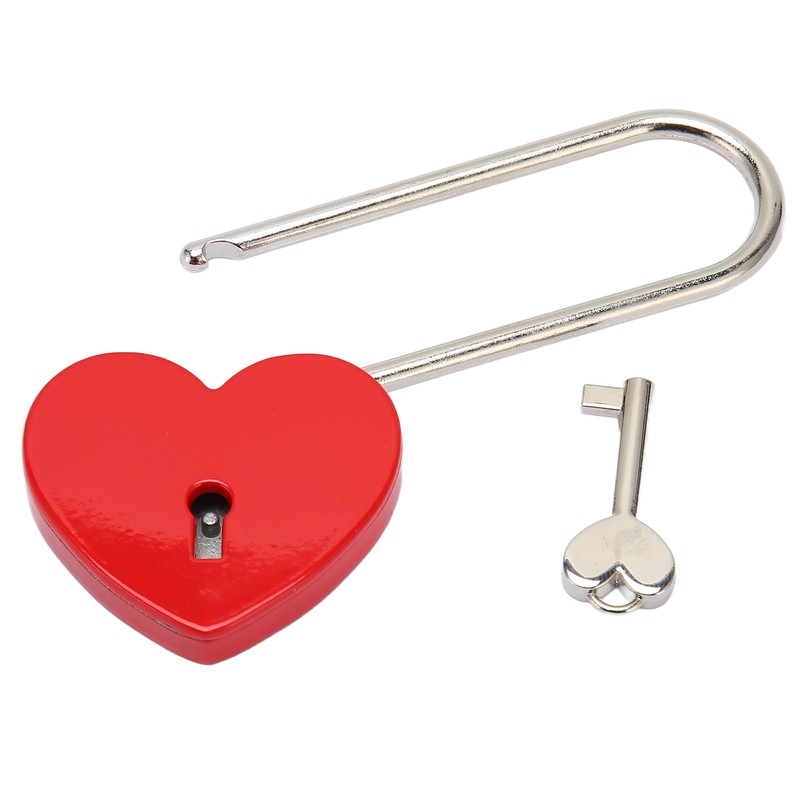 3pcs Heart Shaped Padlock with 3 Keys Rustproof Zinc Alloy