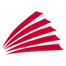 PATIKIL Arrows Vanes 50 Pack 5 Inch Arrow Turkey Feather Fletch Right Wing Fletching Red for DIY Target Shooting