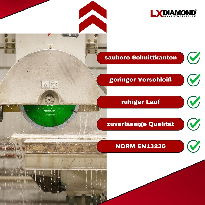 LXDIAMOND Diamond Cutting Disc 250 mm x 25.4 mm -