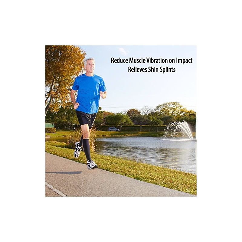 OrthoSleeve FS6+ Foot & Calf Compression Sleeve Men/Women, Natural Medium