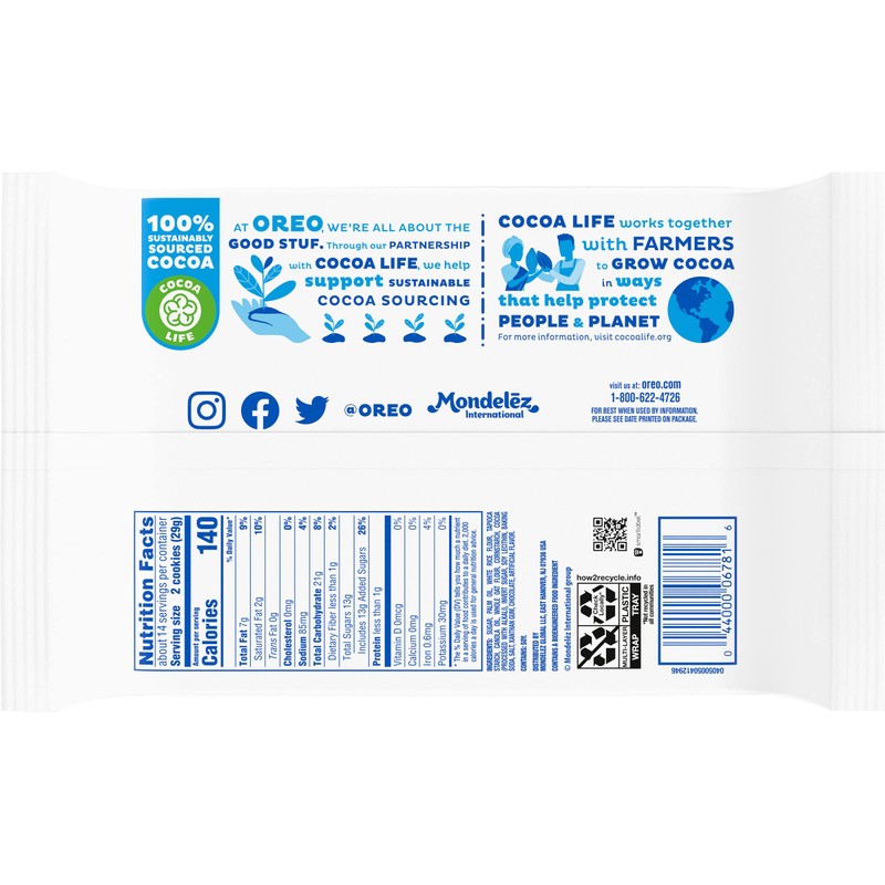 OREO Double Stuf Gluten Free Chocolate Sandwich Cookies, Gluten Free