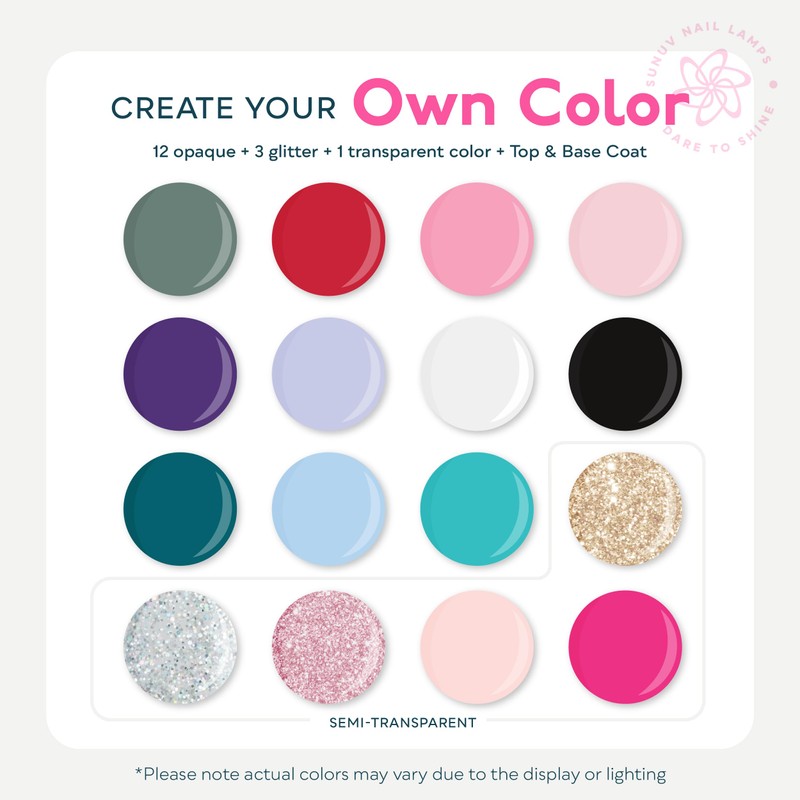 SUNUV Gel Nail Polish Kit with UV Light for Nails