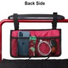 Wheelchair Side Organizer Storage Bag Armrest Pouch with Cup Holder
