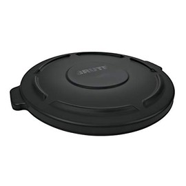 Rubbermaid Commercial Products FG261960BLA Brute Heavy-Duty Round Trash/Garbage Lid, 20-Gallon, Black
