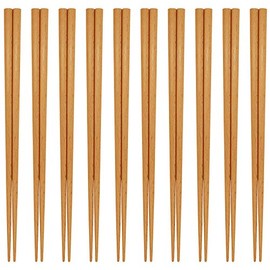 Wakasa Lacquer Chopsticks - Natural Wood Chopsticks - 10 Pairs - Dishwasher Safe - Made in Japan, 8.9 inches (22.5 cm)