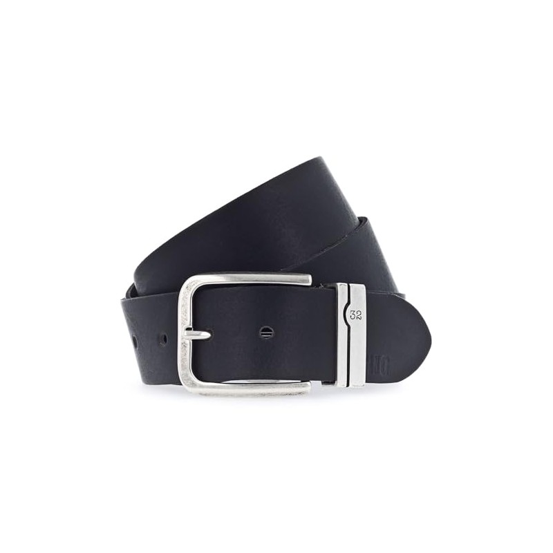 MUSTANG Men's Genuine Leather Belt, black