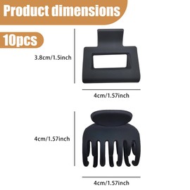 10 Stück kleine Klauen-Haarspangen, rutschfeste Haarklammern, französische Haaraccessoires, Alltags-Ponytail-Klammern