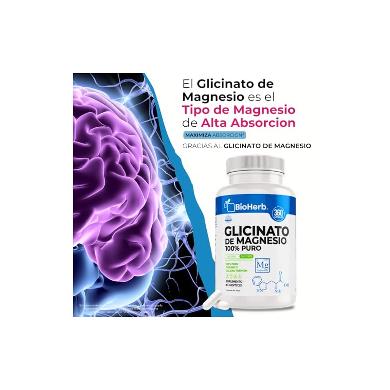 BioHerb® | Glicinato de Magnesio para Sueño y Relajación con