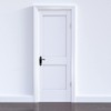VIBE Fleur de LYS Lever Bathroom on Black Antique Door