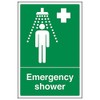 V Safety 23007AU-R'Emergency Shower' Sign, Portrait, 200 mm x 300 mm (Pack of 3)