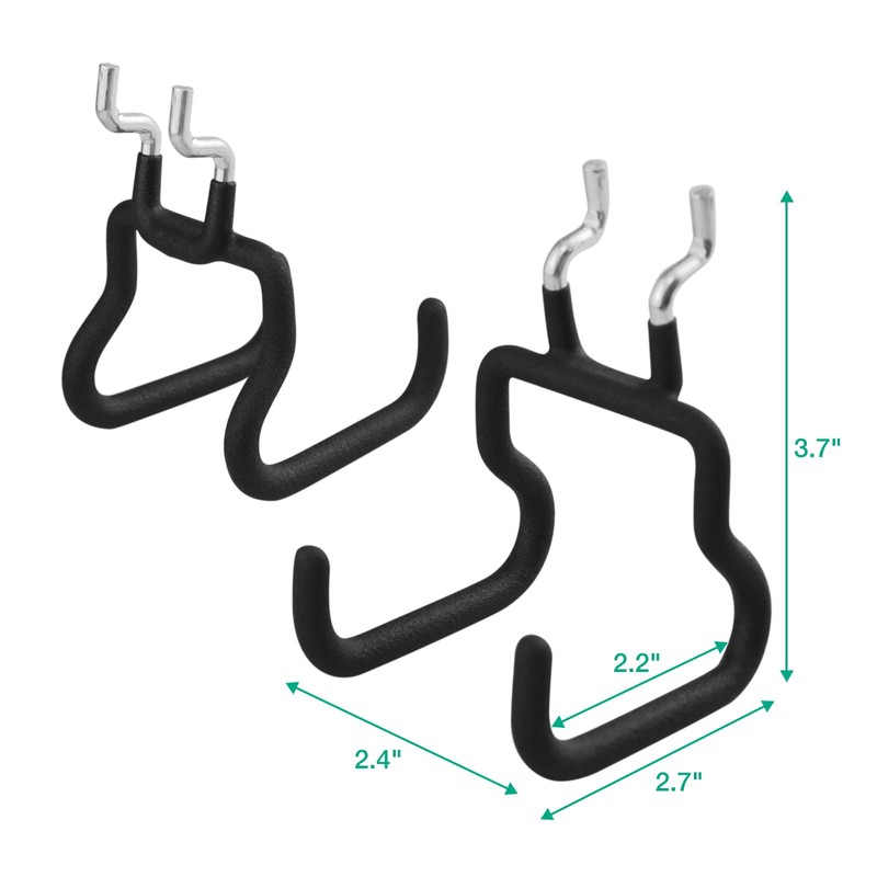 G.CORE 8-Pack Pegboard Hooks, Peg Board Tool Utility Hooks &