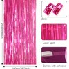YAAVAAW 2pcs 3.2 x 8.3ft Glitter Hot Pink Foil Fringe