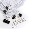 170 Pcs Binder Clips Assorted Sizes, Black Large, Medium, Small