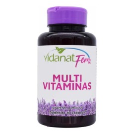 Multi Vitaminico De Mujer 30 Cápsulas Vidanat Sabor Sin sabor