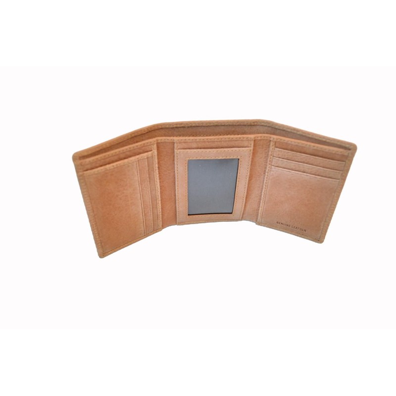 muzaf Trifold Premium Leather Wallet for Men with RFID Blocking