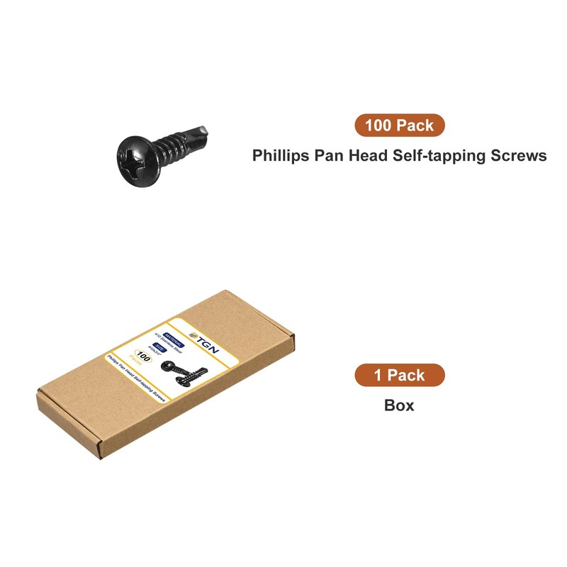 DTGN #10x3/4" Pan Head Self Drilling Screws - 100Pack -