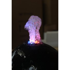 Arnusa Source Stone Lighting Fountain Lighting LED + Power Supply Pond Lighting (RGB Colour Changing) 30 mm 5 m Cable 1/2 Inch and 3/4 Inch Hose Connection LED Ring with Foam Seal